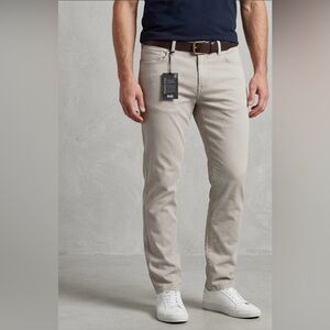 PAIGE Men's Lennox Slim Fit Jeans Size 38 NWT Transcend Off White Grey MSRP $209